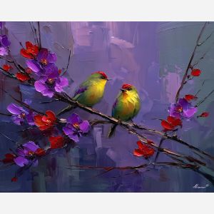 sunlit, field, spring theme, bright colors, green, yellow, violet, red, seasonal art, people, animals, painterly, expressive style, modern painting, textured surface, joyful mood, color harmony