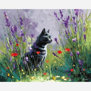 bright, ground, spring theme, bright colors, green, yellow, violet, red, seasonal art, people, animals, painterly, expressive style, modern painting, textured surface, joyful mood, color harmony