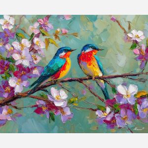 playful, colors, spring theme, bright colors, green, yellow, violet, red, seasonal art, people, animals, painterly, expressive style, modern painting, textured surface, joyful mood, color harmony