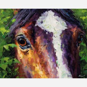 warm, expression, horse close up, spring animal, wildlife portrait, animal face, palette knife, oil painting, impasto, textured surface, expressive animal, modern wildlife art, spring colors, painterly portrait, seasonal art, nature, close crop