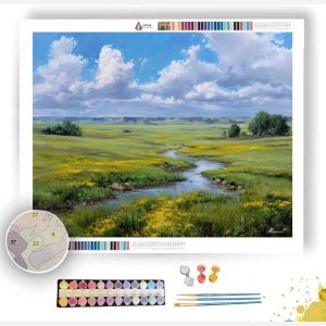 VERDANT RIVER PLAINS - Paint by Numbers Full Kit