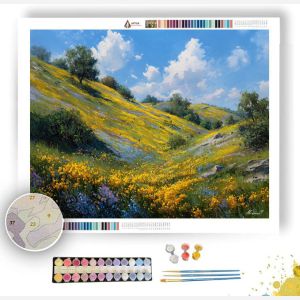 BLOOMING HILLSIDE - Paint by Numbers Full Kit