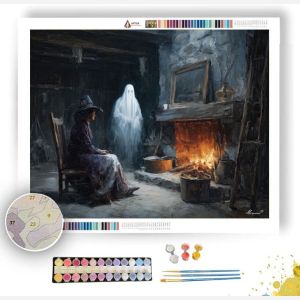 FIREPLACE SPIRIT VISIT - Paint by Numbers Full Kit