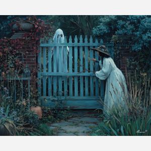 witch ghost garden gate