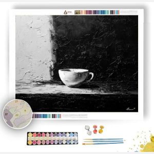 SIMPLE FLOW B&W - Paint by Numbers Full Kit