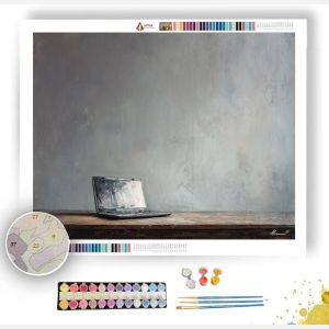 STABLE FIELD B&W - Paint by Numbers Full Kit