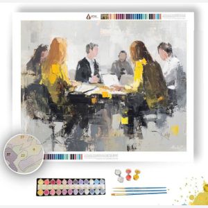 FOCUSED DISCUSSION B&W - Paint by Numbers Full Kit