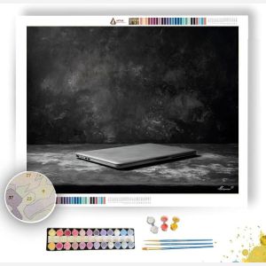 SIMPLE FIELD B&W - Paint by Numbers Full Kit