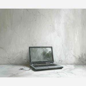 aclosedlaptop, business art, corporate, abstract, palette knife, oil painting, impasto, textured surface, modern, minimal, professional, conceptual, clean design, office theme, contemporary art, visual concept