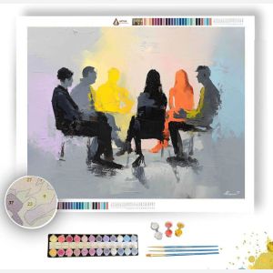 COLLABORATIVE SESSION B&W - Paint by Numbers Full Kit
