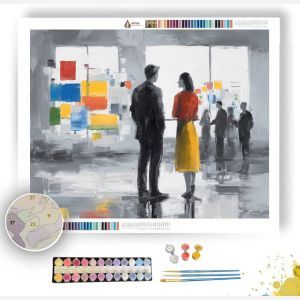 COLLABORATIVE PLAN B&W - Paint by Numbers Full Kit