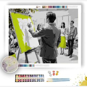 ENGAGED TASK B&W - Paint by Numbers Full Kit