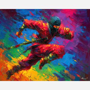 naruto, palette knife, oil painting, impasto, textured surface, artwork, expressive, modern, creative, visual art, illustration, bold colors, painterly, contemporary, graphic, conceptual