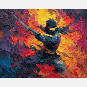 fractal, palette knife, oil painting, impasto, textured surface, modern art, symbolic, expressive, visual art, creative, painterly, bold colors, contemporary, conceptual, illustrative, abstract