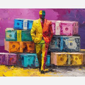 money, palette knife, oil painting, impasto, textured surface, artwork, expressive, modern, creative, visual art, illustration, bold colors, painterly, contemporary, graphic, conceptual