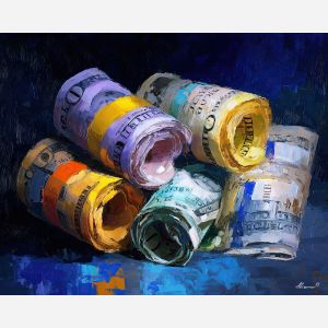 money, palette knife, oil painting, impasto, textured surface, artwork, expressive, modern, creative, visual art, illustration, bold colors, painterly, contemporary, graphic, conceptual