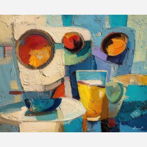 modernism, palette knife, oil painting, impasto, textured surface, artwork, expressive, modern, creative, visual art, illustration, bold colors, painterly, contemporary, graphic, conceptual