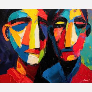 comic, book, palette knife, oil painting, impasto, textured surface, artwork, expressive, modern, creative, visual art, illustration, bold colors, painterly, contemporary, graphic, conceptual