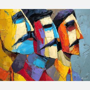 comic, book, palette knife, oil painting, impasto, textured surface, artwork, expressive, modern, creative, visual art, illustration, bold colors, painterly, contemporary, graphic, conceptual