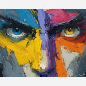 comic, book, palette knife, oil painting, impasto, textured surface, artwork, expressive, modern, creative, visual art, illustration, bold colors, painterly, contemporary, graphic, conceptual