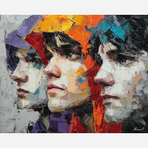 comic, book, palette knife, oil painting, impasto, textured surface, artwork, expressive, modern, creative, visual art, illustration, bold colors, painterly, contemporary, graphic, conceptual