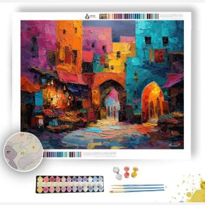 GLOWING TOWN - Paint by Numbers Full Kit