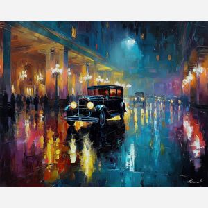 1920s, palette knife, oil painting, impasto, textured strokes, vivid colors, expressive art, modern painting, bold composition, dramatic light, color contrast, atmospheric, visual storytelling, contemporary art, creative, illustrative