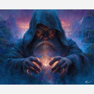 wizard, palette knife, oil painting, impasto, textured strokes, vivid colors, expressive art, modern painting, bold composition, dramatic light, color contrast, atmospheric, visual storytelling, contemporary art, creative, illustrative