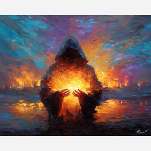 wizard, palette knife, oil painting, impasto, textured strokes, vivid colors, expressive art, modern painting, bold composition, dramatic light, color contrast, atmospheric, visual storytelling, contemporary art, creative, illustrative