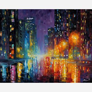 urban, palette knife, oil painting, impasto, textured strokes, vivid colors, expressive art, modern painting, bold composition, dramatic light, color contrast, atmospheric, visual storytelling, contemporary art, creative, illustrative