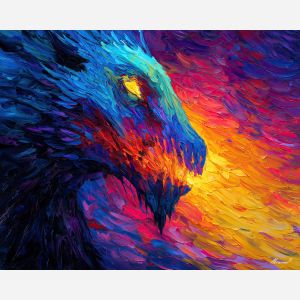 monster, palette knife, oil painting, impasto, textured strokes, vivid colors, expressive art, modern painting, bold composition, dramatic light, color contrast, atmospheric, visual storytelling, contemporary art, creative, illustrative