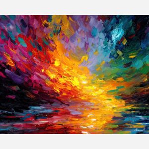 calligraphy, palette knife, oil painting, impasto, textured strokes, vivid colors, expressive art, modern painting, bold composition, dramatic light, color contrast, atmospheric, visual storytelling, contemporary art, creative, illustrative