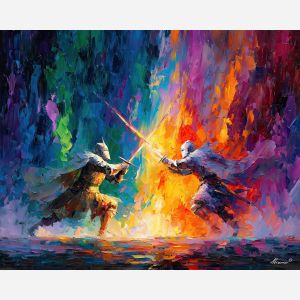 video, game, palette knife, oil painting, impasto, textured strokes, vivid colors, expressive art, modern painting, bold composition, dramatic light, color contrast, atmospheric, visual storytelling, contemporary art, creative, illustrative