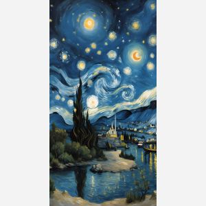 Celestial Dreams: A Fusion of Van Gogh and Dalí