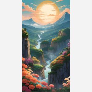 Ghibli-Inspired Enchanted Landscape