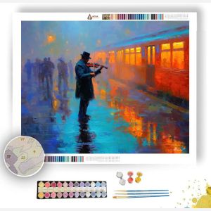MEXICO CITY VIOLINIST IN SUBWAY - Paint by Numbers Full Kit