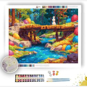 PIXEL FOREST BUNNY BRIDGE - Paint by Numbers Full Kit