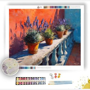 BALCONY LAVENDER ROW - Paint by Numbers Full Kit