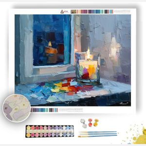 CANDLELIT HOUR WINDOW - Paint by Numbers Full Kit