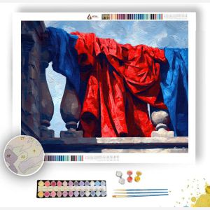 COBALT FABRIC PATH - Paint by Numbers Full Kit