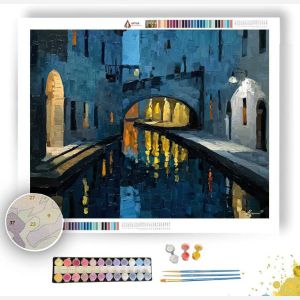 RIVER MOONLIT GLOW - Paint by Numbers Full Kit