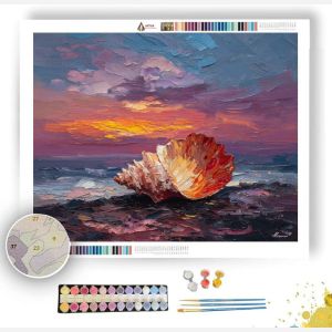 SHELL UNDER SUNSET LIGHT - Paint by Numbers Full Kit