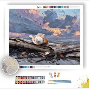 SHELL BESIDE DRIFTWOOD - Paint by Numbers Full Kit