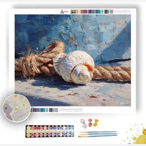 SHELL BESIDE BOAT ROPE - Paint by Numbers Full Kit