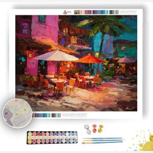 CARIBBEAN CAFE TERRACE - Paint by Numbers Full Kit