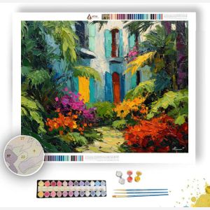 CARIBBEAN COURTYARD GARDEN - Paint by Numbers Full Kit