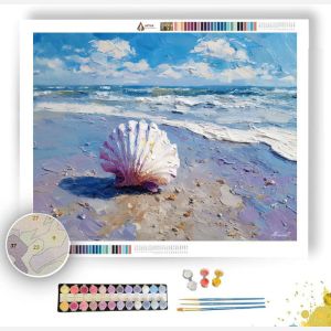 SEASHELL ON BEACH SAND - Paint by Numbers Full Kit