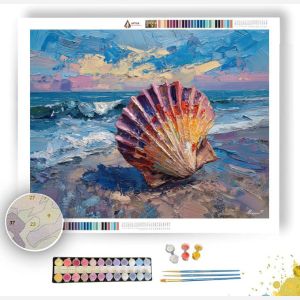 SHELL NEAR WAVE EDGE - Paint by Numbers Full Kit