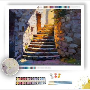 OLD STONE STAIRWAY - Paint by Numbers Full Kit