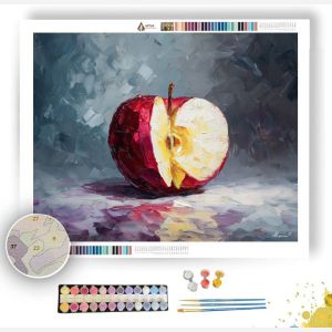 APPLE SLICE ON BOARD - Paint by Numbers Full Kit